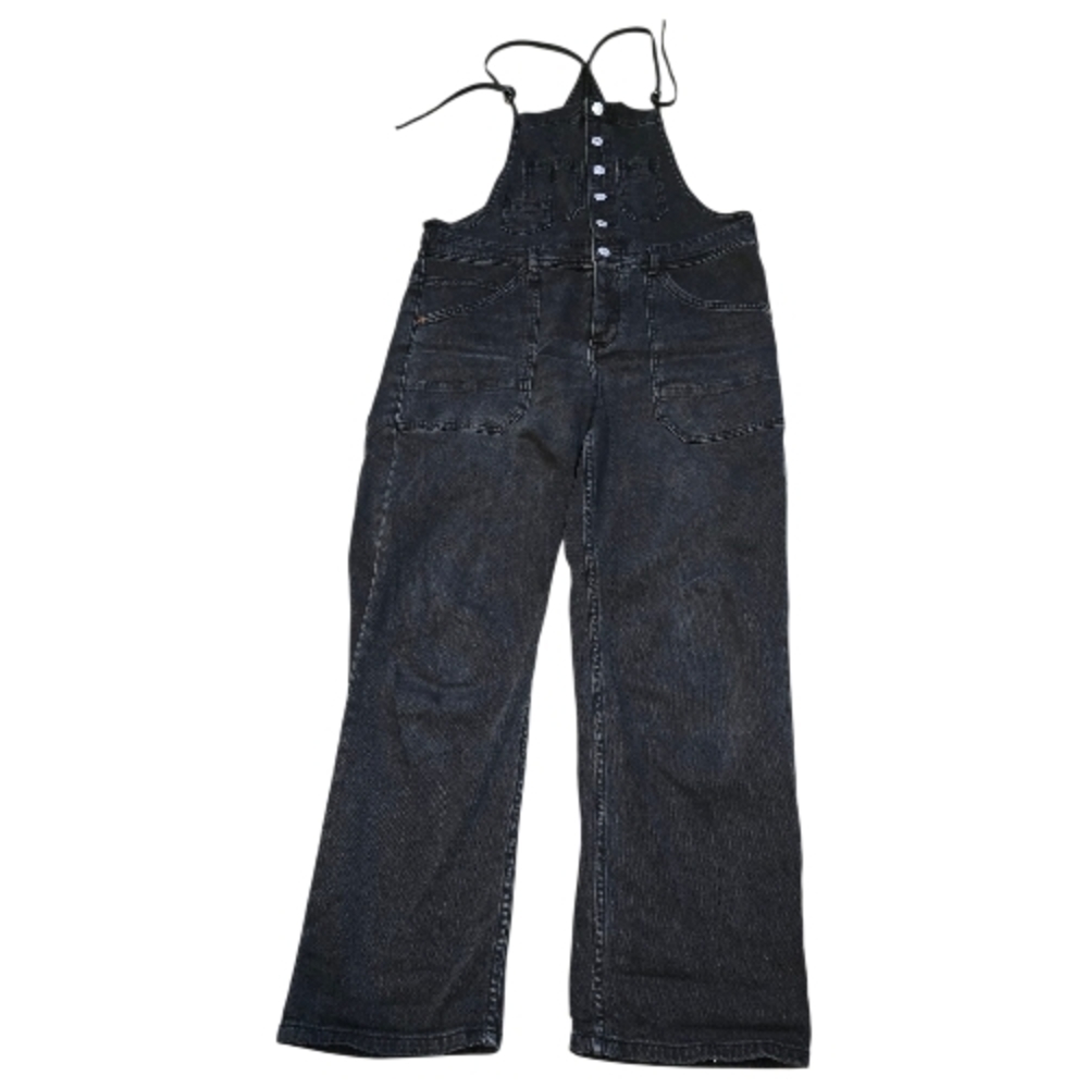 Pilcro Black The Painters Denim Overalls